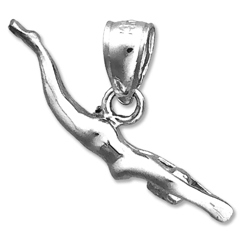 14K Gold 3D Swimmer Charm