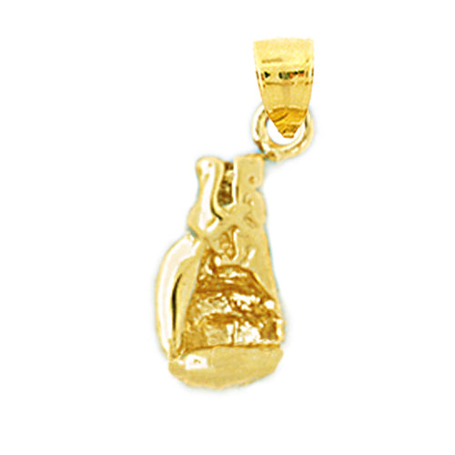 14K Gold 3D Pro Boxing Glove Charm