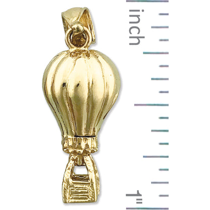 14K Gold 3D Air Balloon Charm