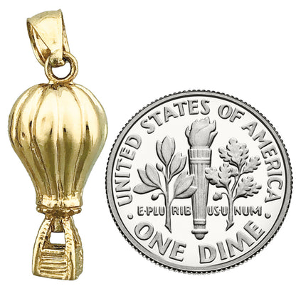 14K Gold 3D Air Balloon Charm