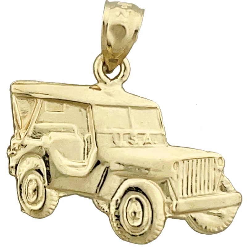 14K Gold 4WD Jeep Charm