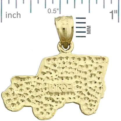 14K Gold 4WD Jeep Charm