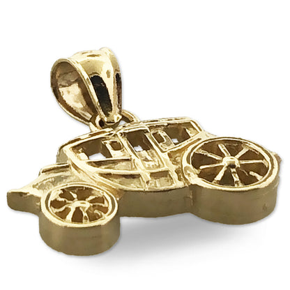 14K Gold Stagecoach Charm