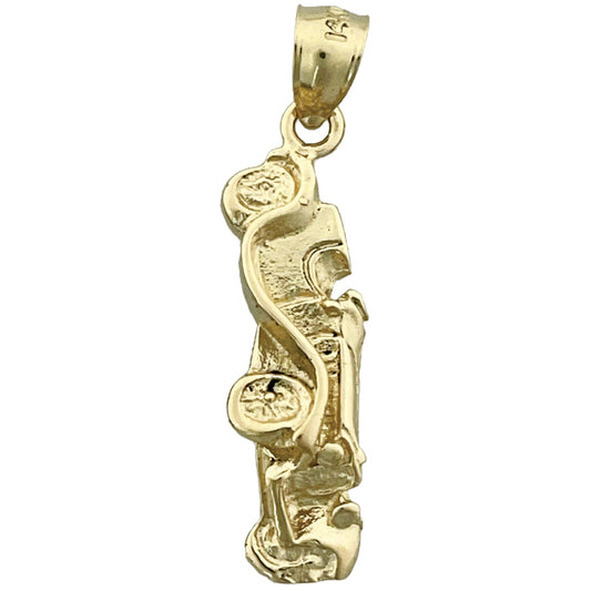 14K Gold Convertible Roadster Charm