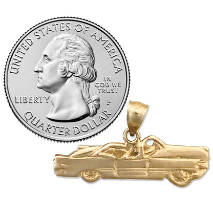 14K Gold Convertible Classic Car Pendant
