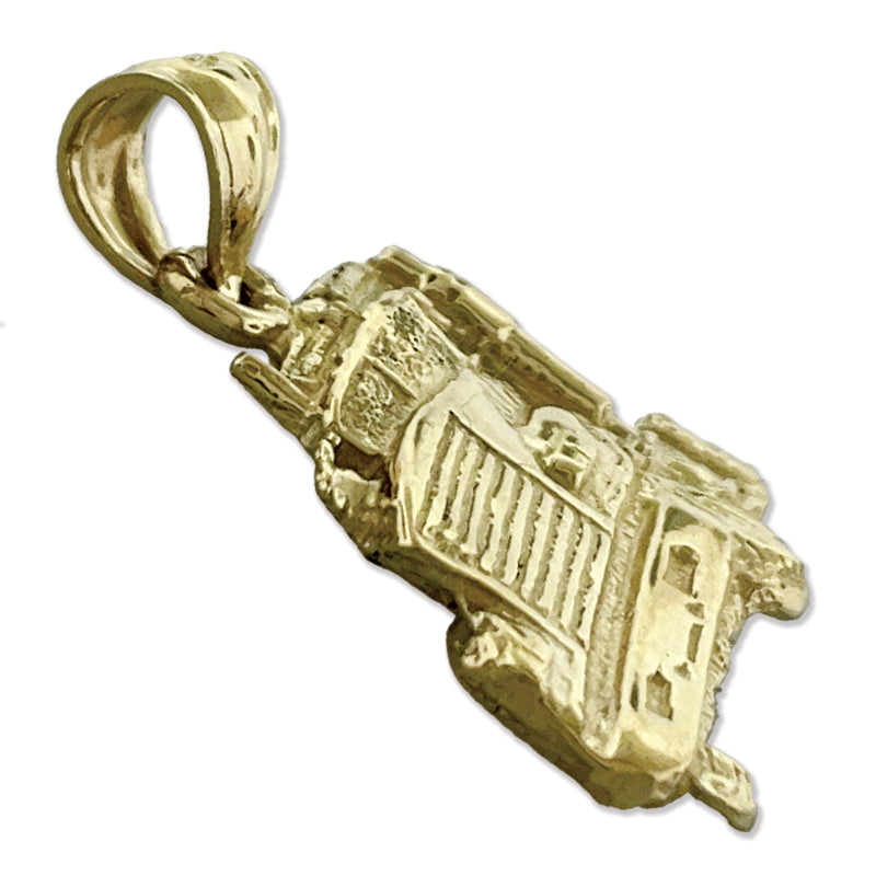 14K Gold 20MM Big Rig Truck Charm