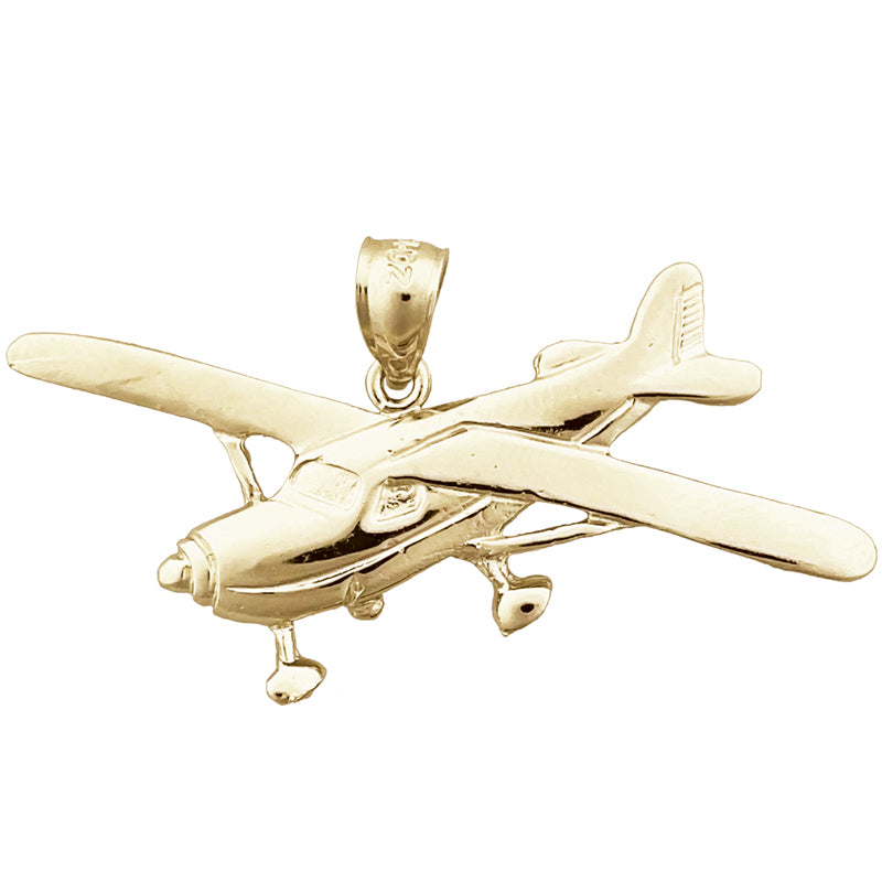 14K Gold Cessna Airplane Pendant
