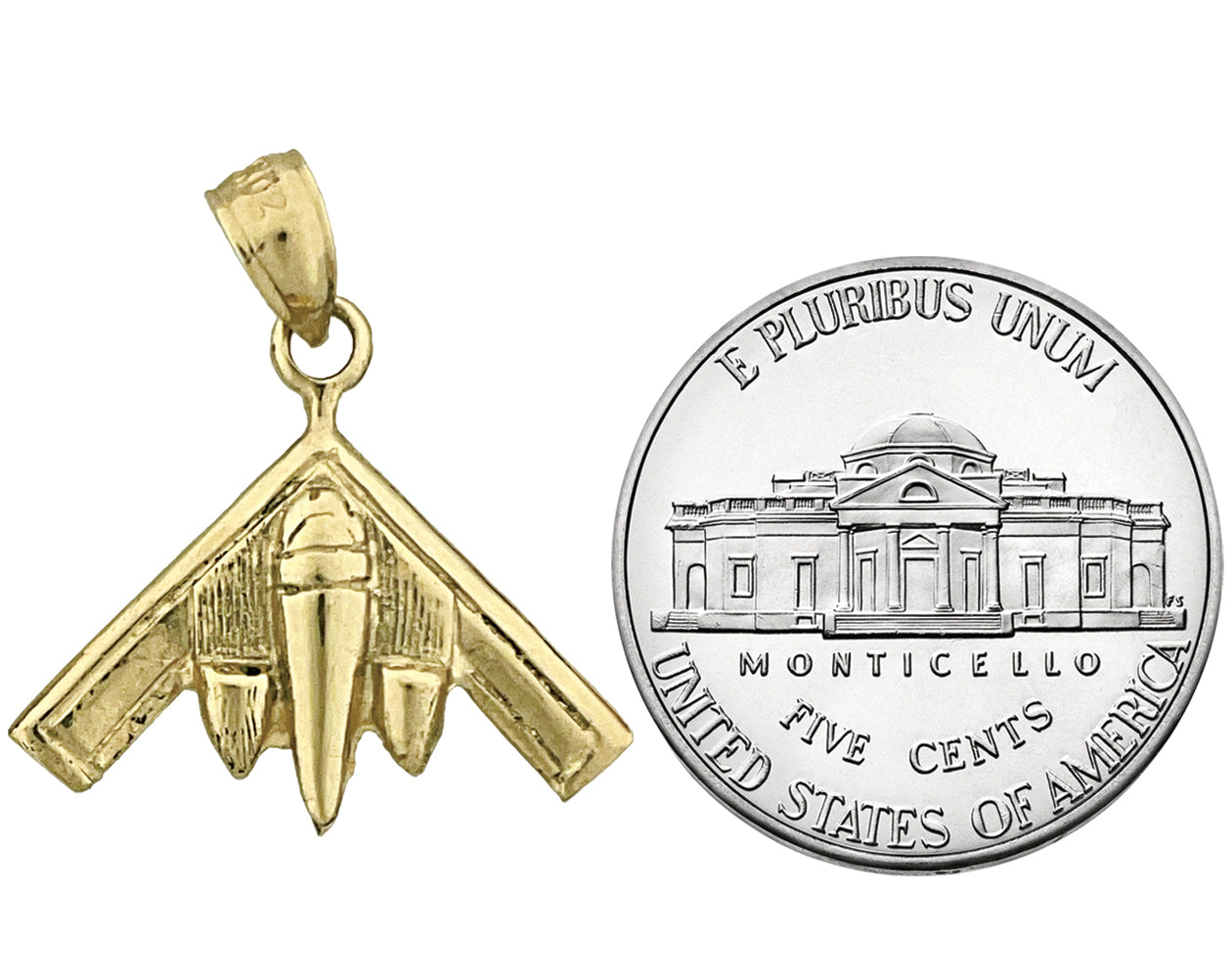 14K Gold B-2 Spirit Stealth Aircraft Charm