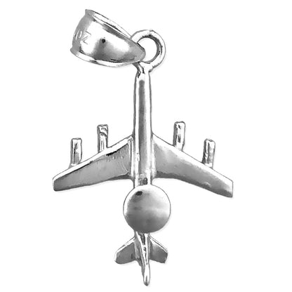 14K Gold 3 Dimensional E-3 Sentry (AWACS) Aircraft Charm