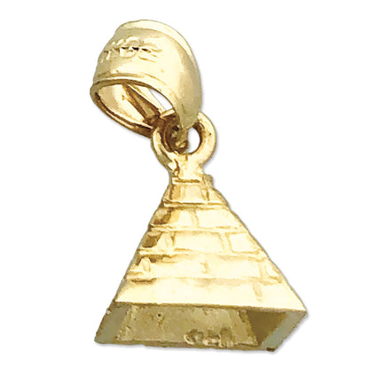 14K Gold 3-D Egyptian Pyramid Charm
