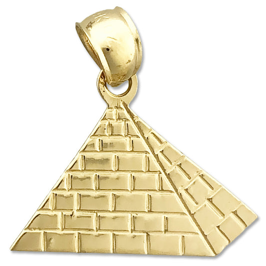 14K Gold Egyptian Pyramid Charm