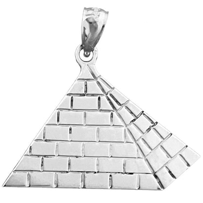 14K Gold 30MM Egyptian Pyramid Pendant