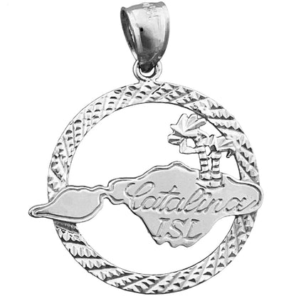 14K Gold Catalina Island Pendant