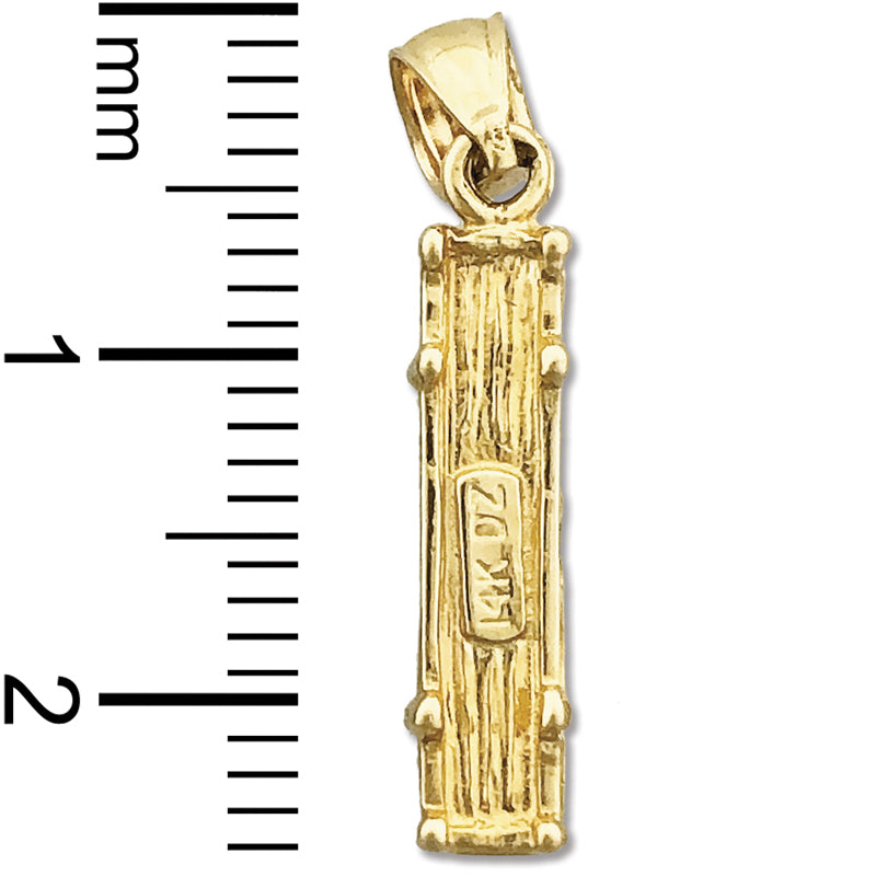 14K Gold 3D Golden Gate Bridge Charm