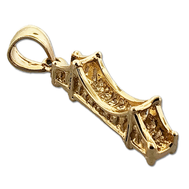 14K Gold 3D Golden Gate Bridge Charm