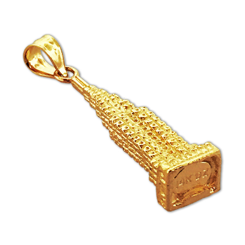 14K Gold 3D Empire State Building Charm
