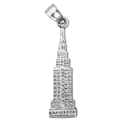14K Gold 3D Empire State Building Charm