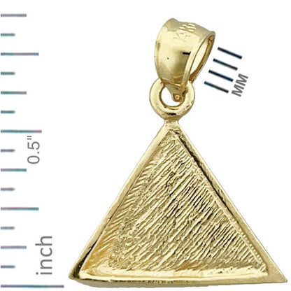 14K Gold Eye of Horus Egyptian Pyramid Charm