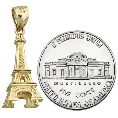 14K Gold 3D Eiffel Tower Charm