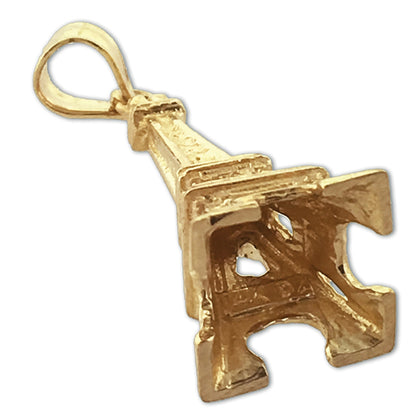 14K Gold 3D Eiffel Tower Charm