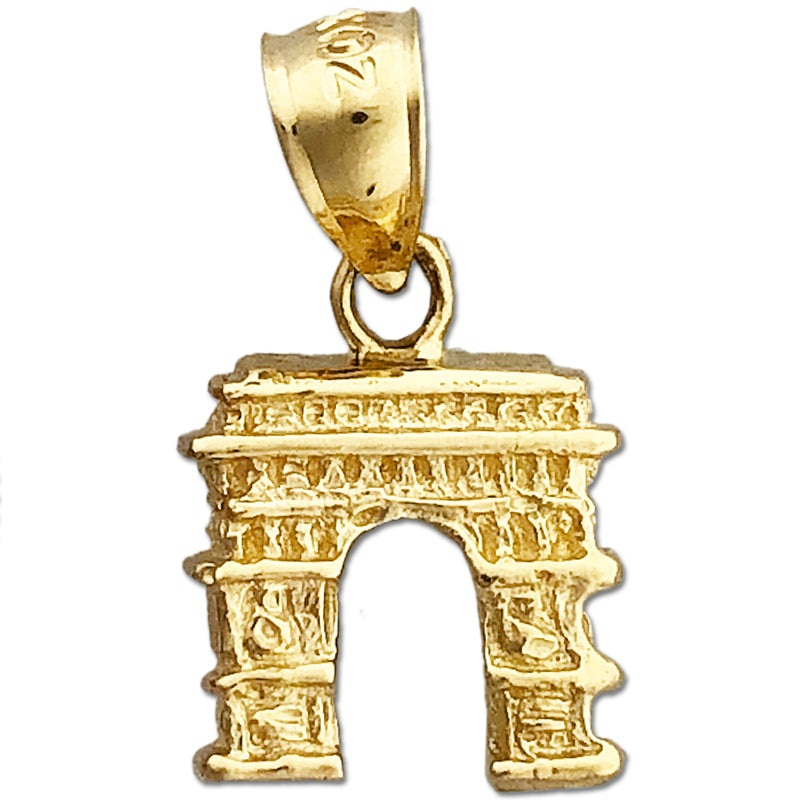 14K Gold Arc De Triomphe Charm