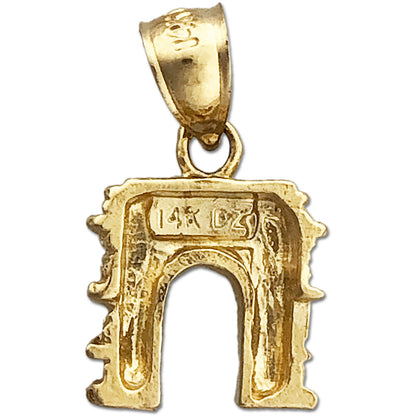 14K Gold Arc De Triomphe Charm