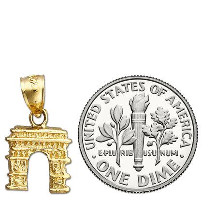 14K Gold Arc De Triomphe Charm