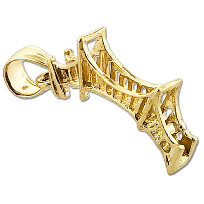 14K Gold 3D Mackinac Bridge Charm