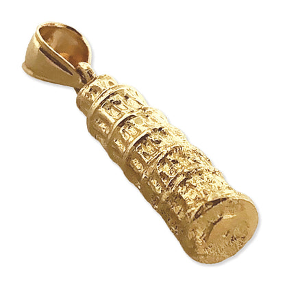 14K Gold 3D Italy Tower of Pisa Charm