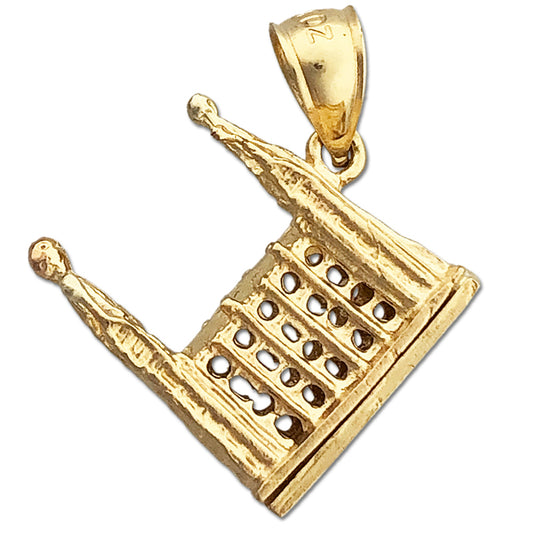 14K Gold 3D Mormon Temple Charm