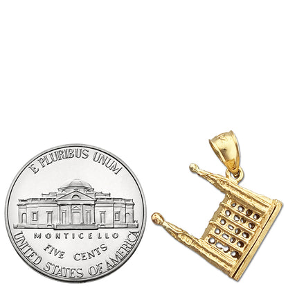 14K Gold 3D Mormon Temple Charm