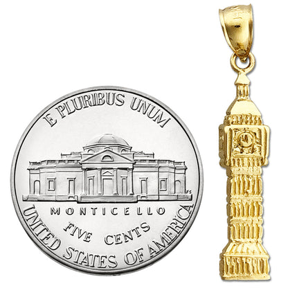 14K Gold Big Ben Westminster London Charm