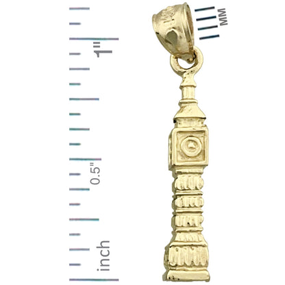 14K Gold 3D Big Ben London Charm