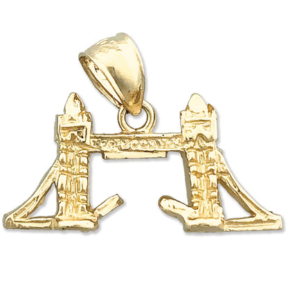 14K Gold 3D London Bridge Charm