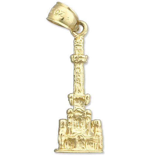 14K Gold 3D Chicago Water Tower Charm