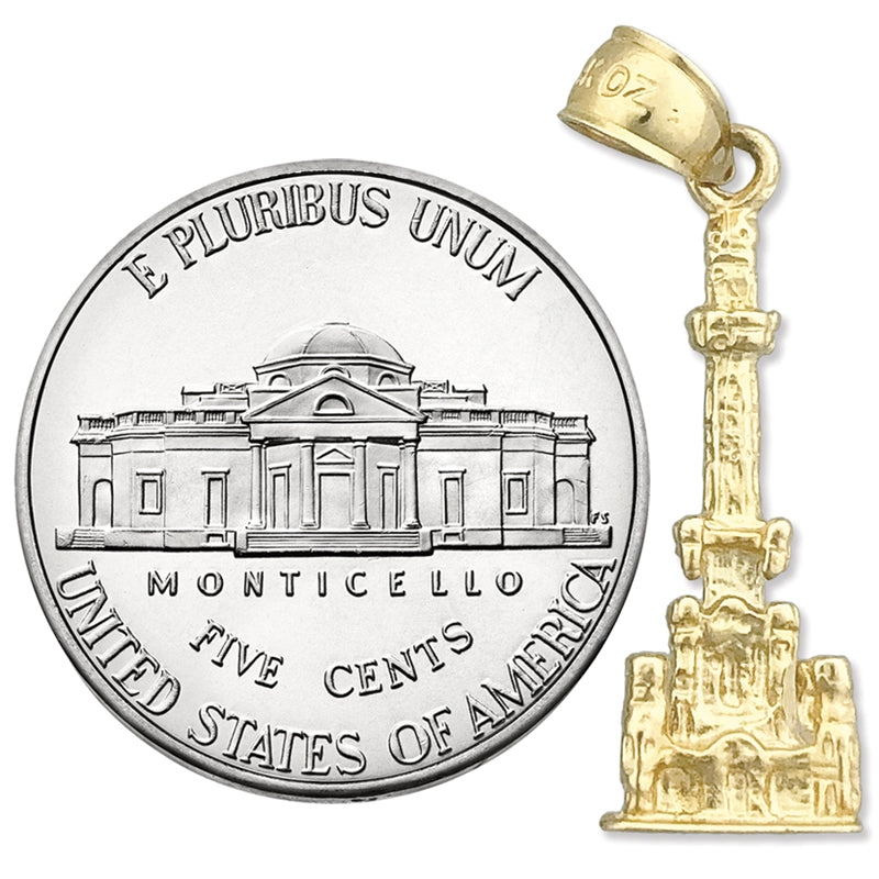 14K Gold 3D Chicago Water Tower Charm