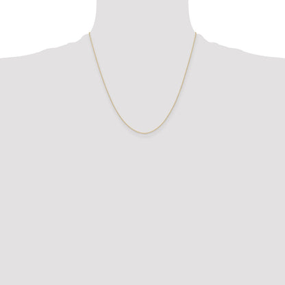 14K Yellow Gold .4 mm Carded Cable Rope Chain Necklace