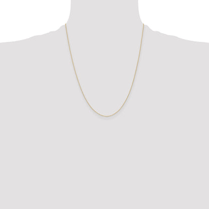 14K Yellow Gold .4 mm Carded Cable Rope Chain Necklace