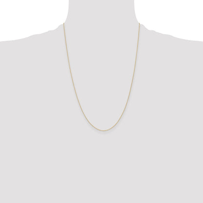 14K Yellow Gold .4 mm Carded Cable Rope Chain Necklace