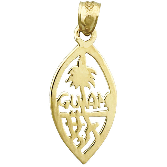 14K Gold Coat Of Arms Guam Charm