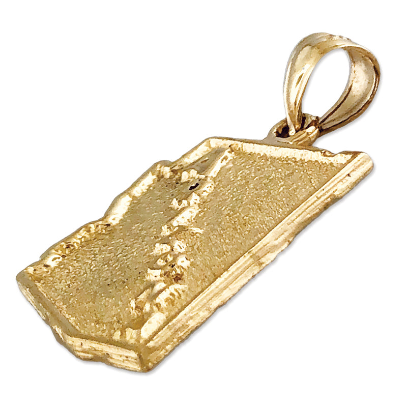 14K Gold Arizona State Map Charm