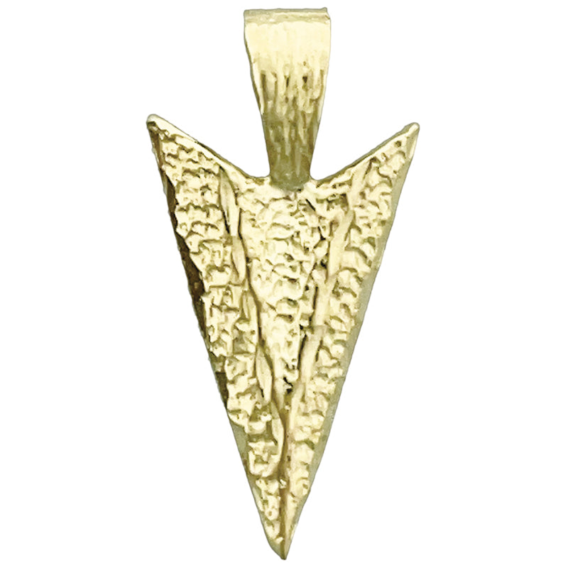 14K Gold Arrowhead Charm Slide