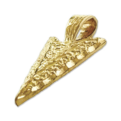 14K Gold Arrowhead Charm Slide