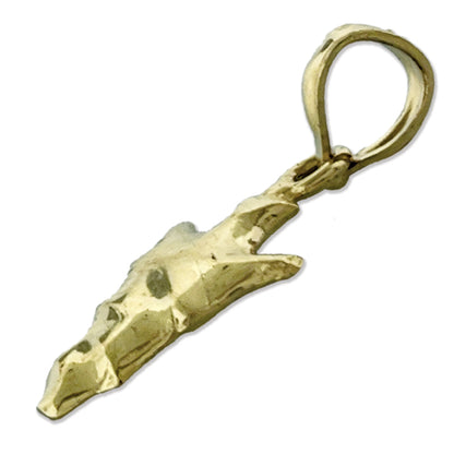 14K Gold Arrowhead Charm