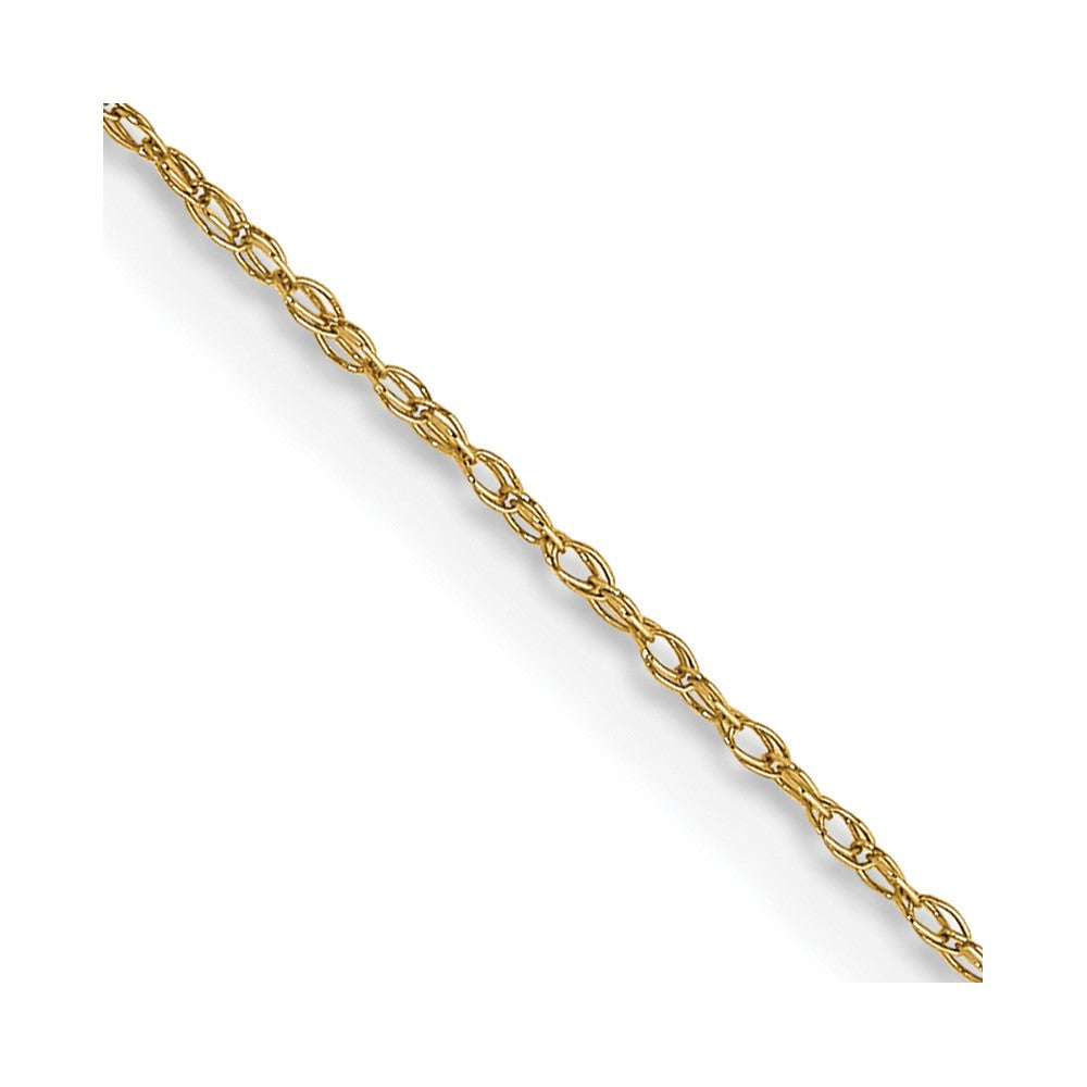 14K Yellow Gold 16 inch Carded .5mm Cable Rope with Spring Ring Clasp Chain Necklace