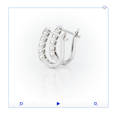 Real Diamond Hoop Earrings in Solid 14k Gold (3/4 ct.) Perfect Anniversary Gift