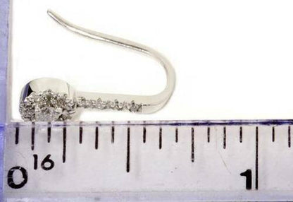 1/4ct Genuine Diamond Earrings in 14K White Yellow or Rose Gold