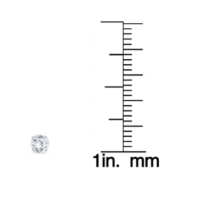 1/4 CARAT TW ROUND SOLITAIRE REAL DIAMOND STUD EARRINGS IN .925 STERLING SILVER