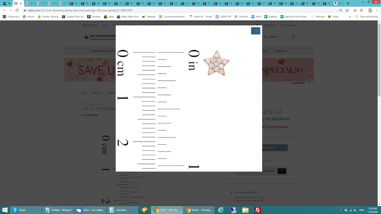 1/8 CT. T.W. Diamond Dainty Star Stud Earrings in 14K Rose Yellow or White Gold