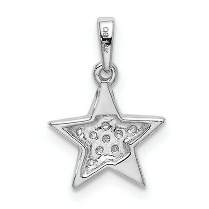 1/10ct 14K Yellow White or Rose Gold Diamond Star Pendant Celestial Gift Jewelry